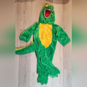 Green Dinosaur Costume with Yellow Belly